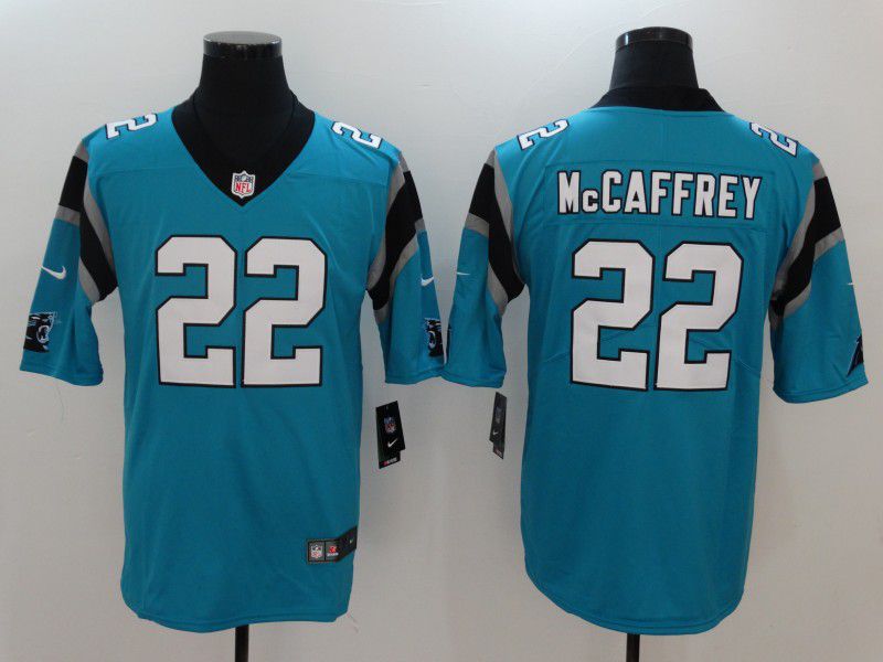 Men Carolina Panthers #22 Mccaffrey Blue Nike Vapor Untouchable Limited NFL Jerseys->carolina panthers->NFL Jersey